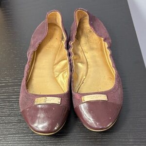 Coach Women's Burgundy Suede Loafers